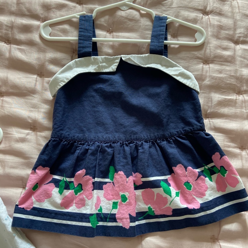 Blue and Pink Flower Top